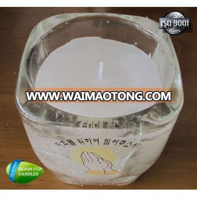 Hot Sale Glass Cup Candle made of good quality wax