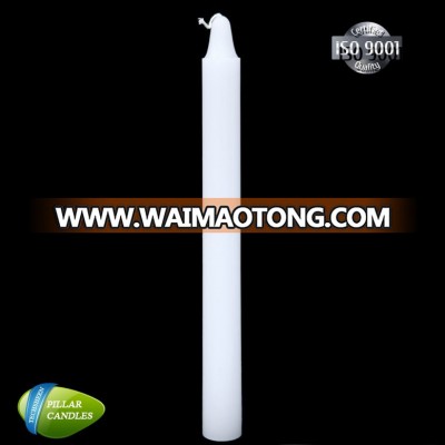 White paraffin wax candle