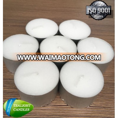 White tealight candle with long burning time