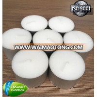 White tealight candle with long burning time