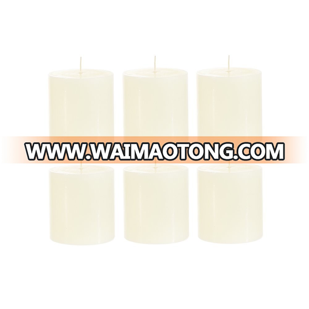 3*3 Inch White Unscented Pillar Candle for Weddings / Home Decoration